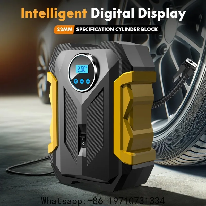 

Carsun 150Psi 12V Inflator: Digital Display, Led Light, Smart Tire Pressure, 3m Cord—For Cars, Bikes, Balls