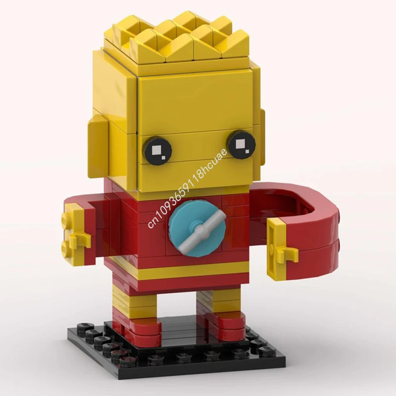101pcs MOC Stretch Dude Bart Cartoon Family Brickheadz Model Building blocks Brick Modular Architecture toys Christmas gifts