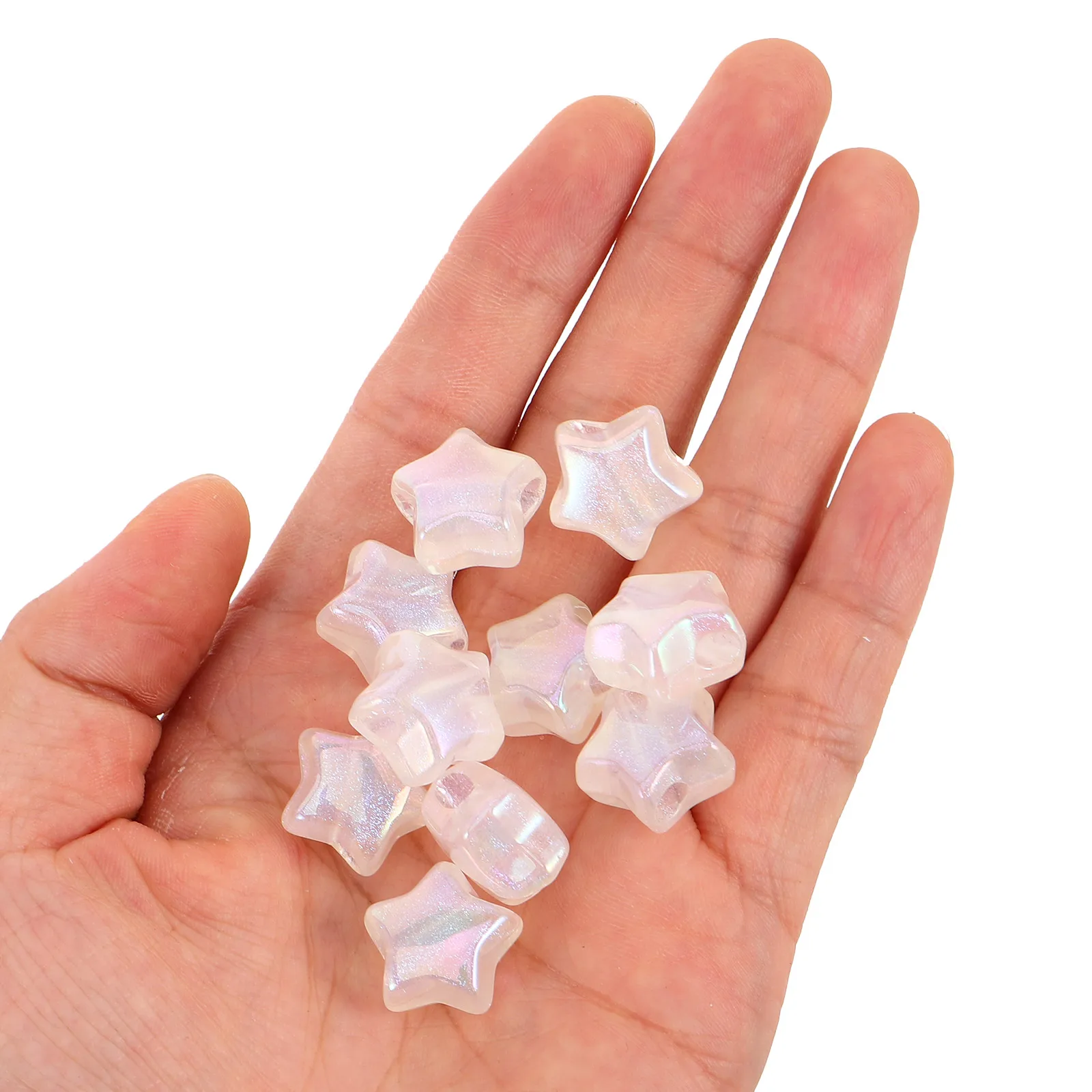 

100Pcs Shape Plastic Loose Spacer Beads for DIY Jewelry Craft Necklace Bracelet Lanyard Accessories