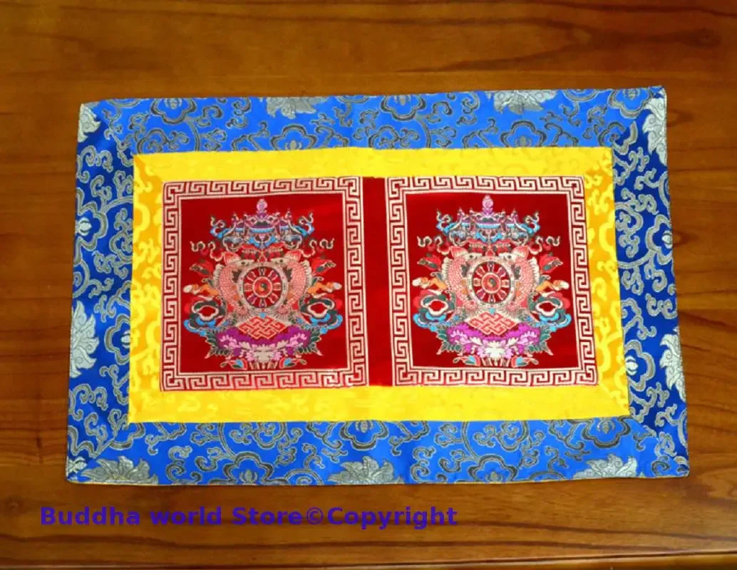 

Buddhism Item decoration Tibet family home Temple Altar Auspicious Table cloth mat Cushion for holy Worship Buddha statue