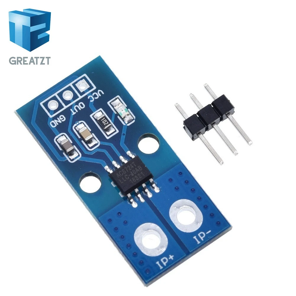 GREATZT ACS724TLLCR 40A 50A Range Hall Current Sensor Module ACS724 Module For Arduino