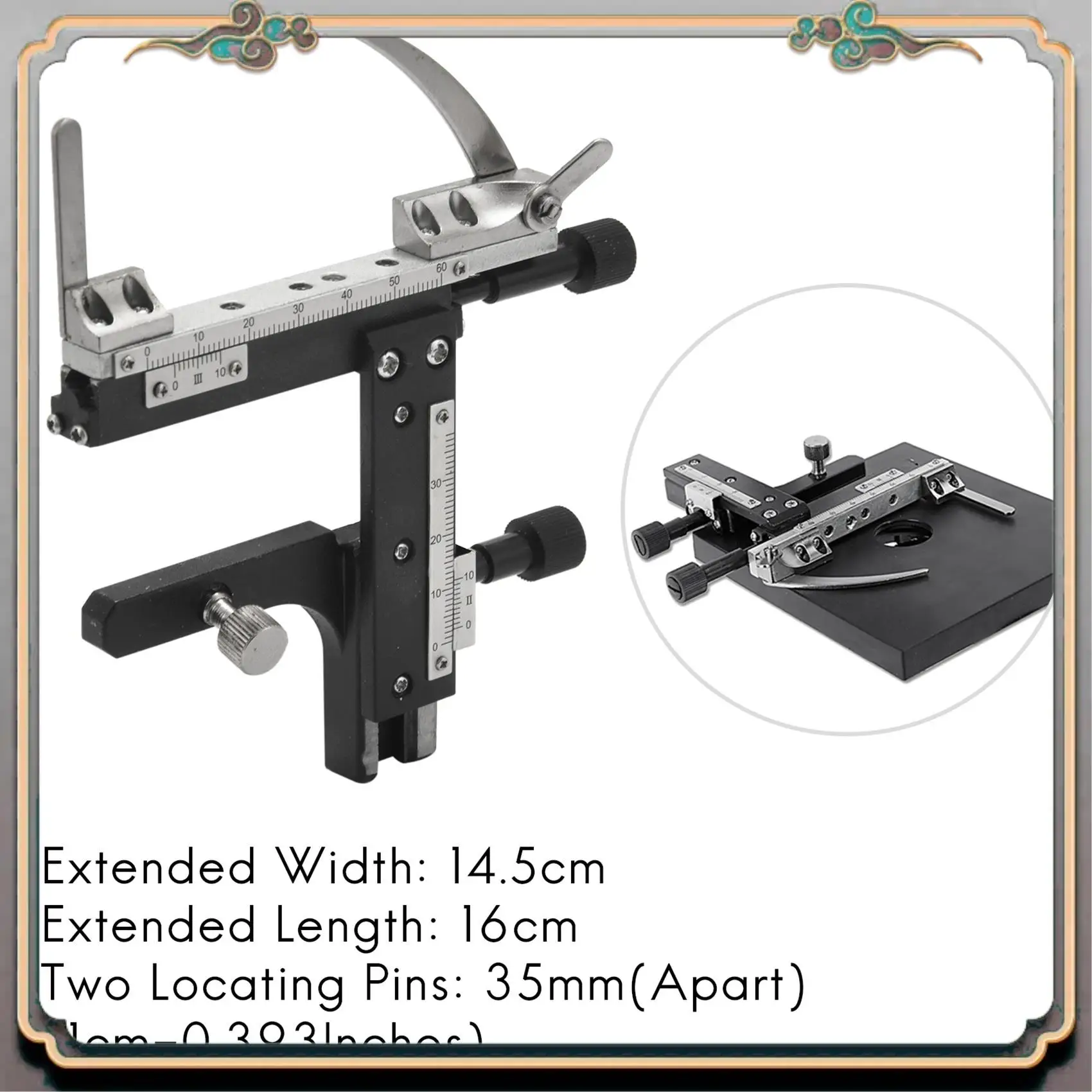 

Durable Microscope Attachable Mechanical Stage X-Y Moveable Caliper Vernier With Scale