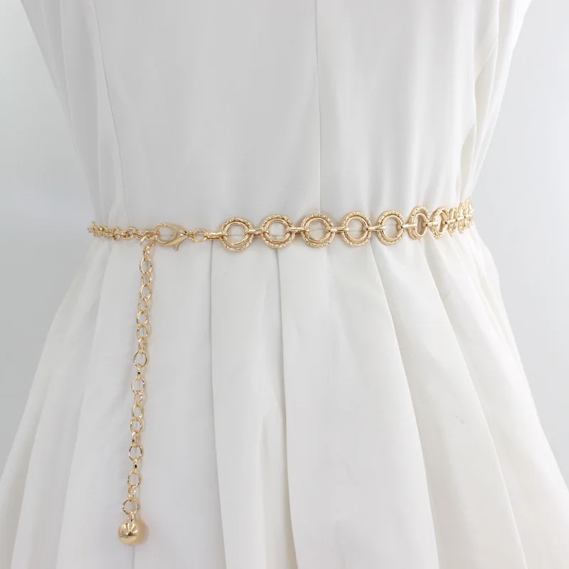 Women's Adjustable Gold & Silver Metal Balls Waist Chain