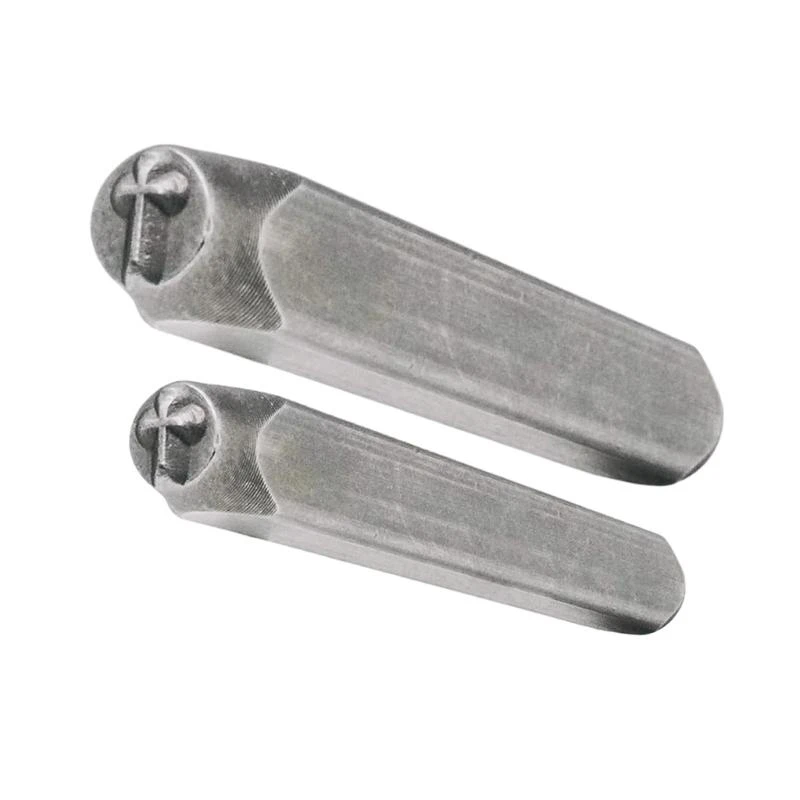 Multipurpose Jewelry Steel Stamping Set 2 Pieces Crosses Shaped Designs Stamps 3MM Steel Accessory for Craft Supplies