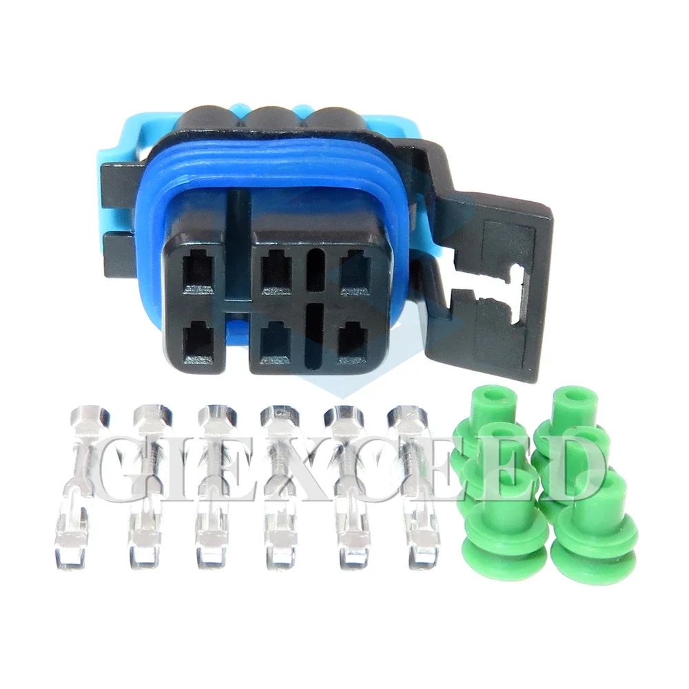 

2 комплекта, 6-контактный автомобильный пластиковый корпус серии 1,65, розетка переменного тока в сборе, детали для автоматической модификации, автомобильный провод, водонепроницаемая вилка