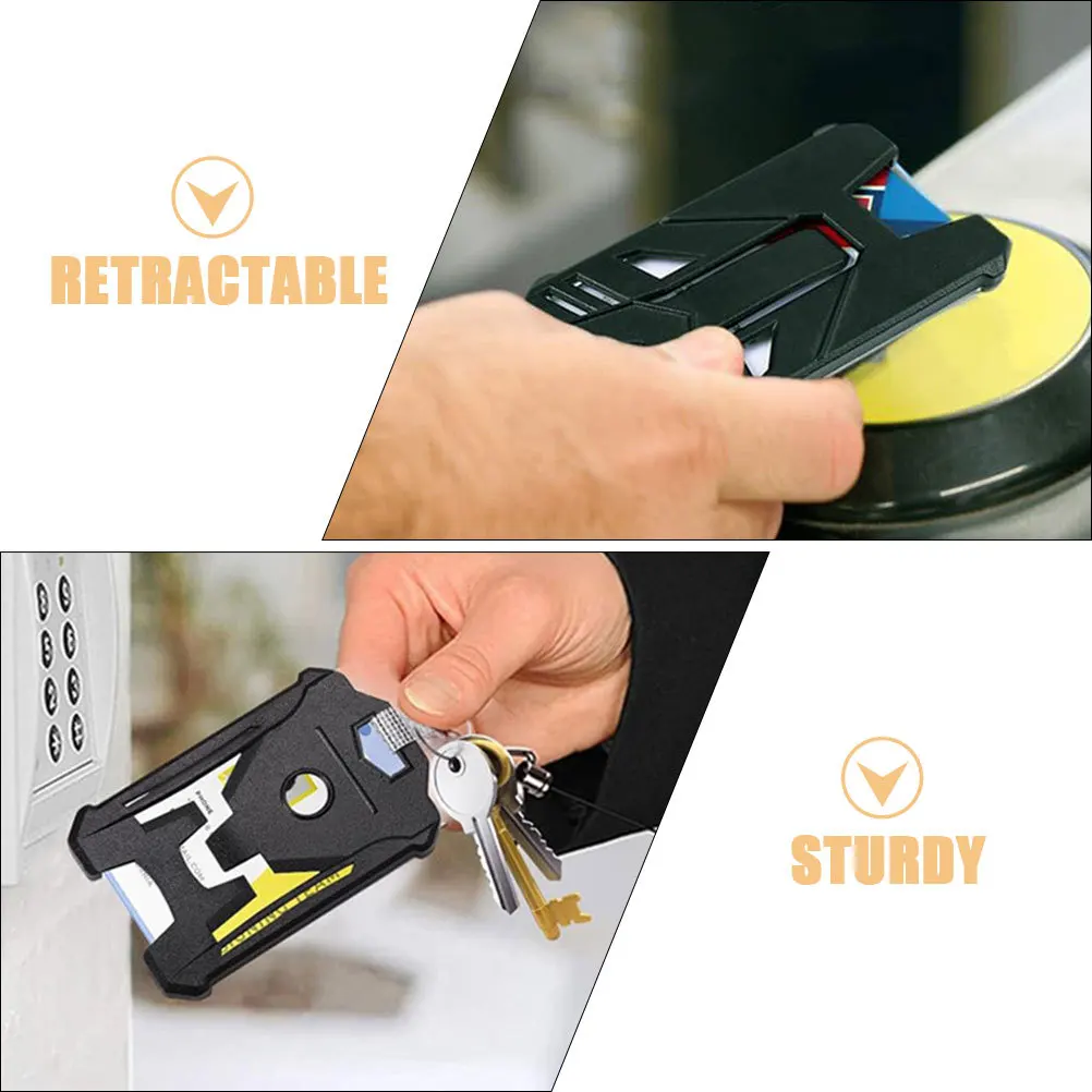 

1Set Retractable Badge Holder Protective Sleeve Id Card Holder Hard Case Vertical Card Sleeve for Badge Credit Access Cards
