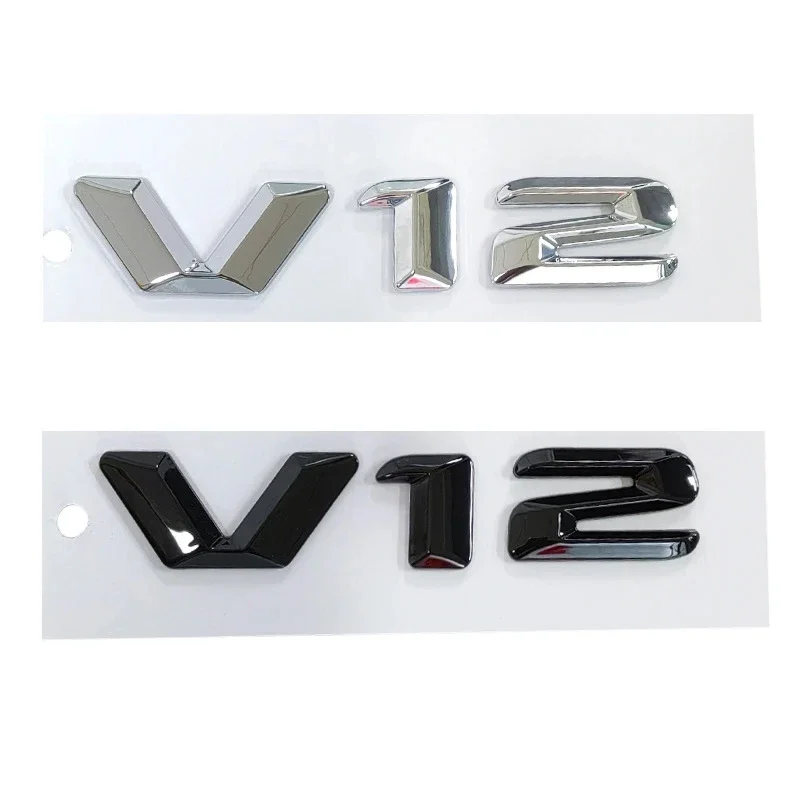 

3D ABS Chrome Letters Car Fender Badge Sticker V12 Emblem Logo For Mercedes Maybach S600 W222 S500 W140 CL600 M275 CLS63