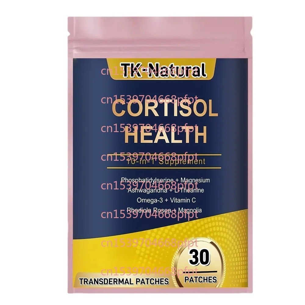 

30 пластырей Cortisol Transdermal Patches с магнием, родиола Rosea, поддержка баланса гормона для женщин