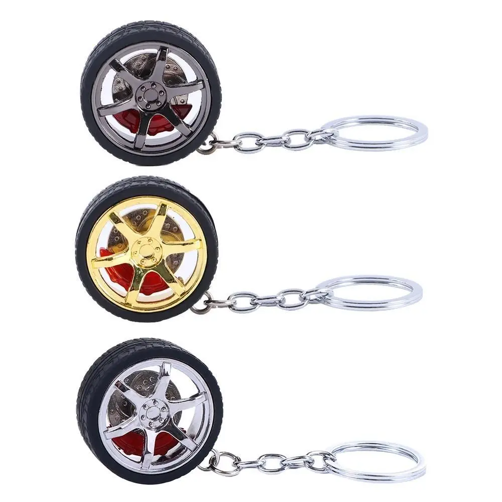 

Car Accessories Alloy Car Key Chain Bag Pendant Simulation Tire RIM Wheel Keyring Brake Discs Key Ring Car Wheel Keychain