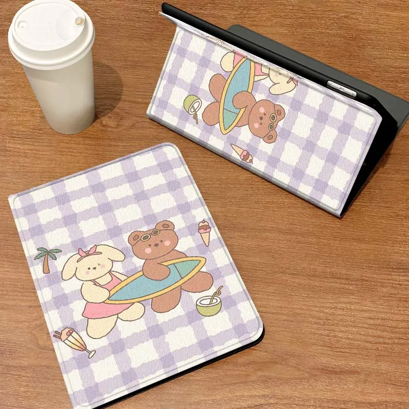 

Cartoon Bear Ice Cream Case For Samsung Galaxy Tab S6 S7 S8 S9 S10 S11 FE Plus Lite Tablet