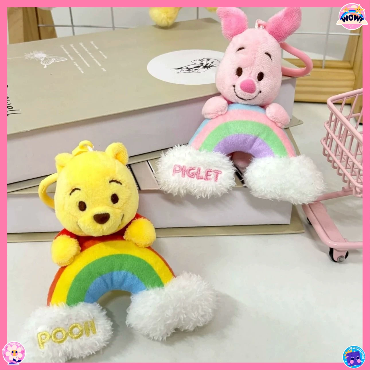 公式ポットデミエル ハニーポット ぬいぐるみバッグチャーム - かわいい漫画の豚のぬいぐるみキーホルダー バッグ飾りギフト