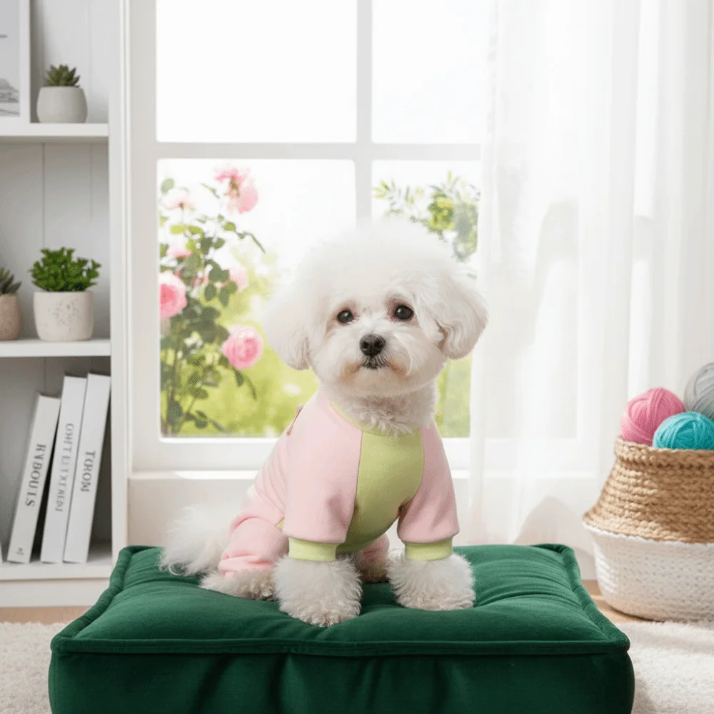 Full Body Cover Elastic Dog Four-Legged Clothes Long Sleeves Warm Dog Recovery Suit Soft Anti-licking Pet Belly Cover Home Wear