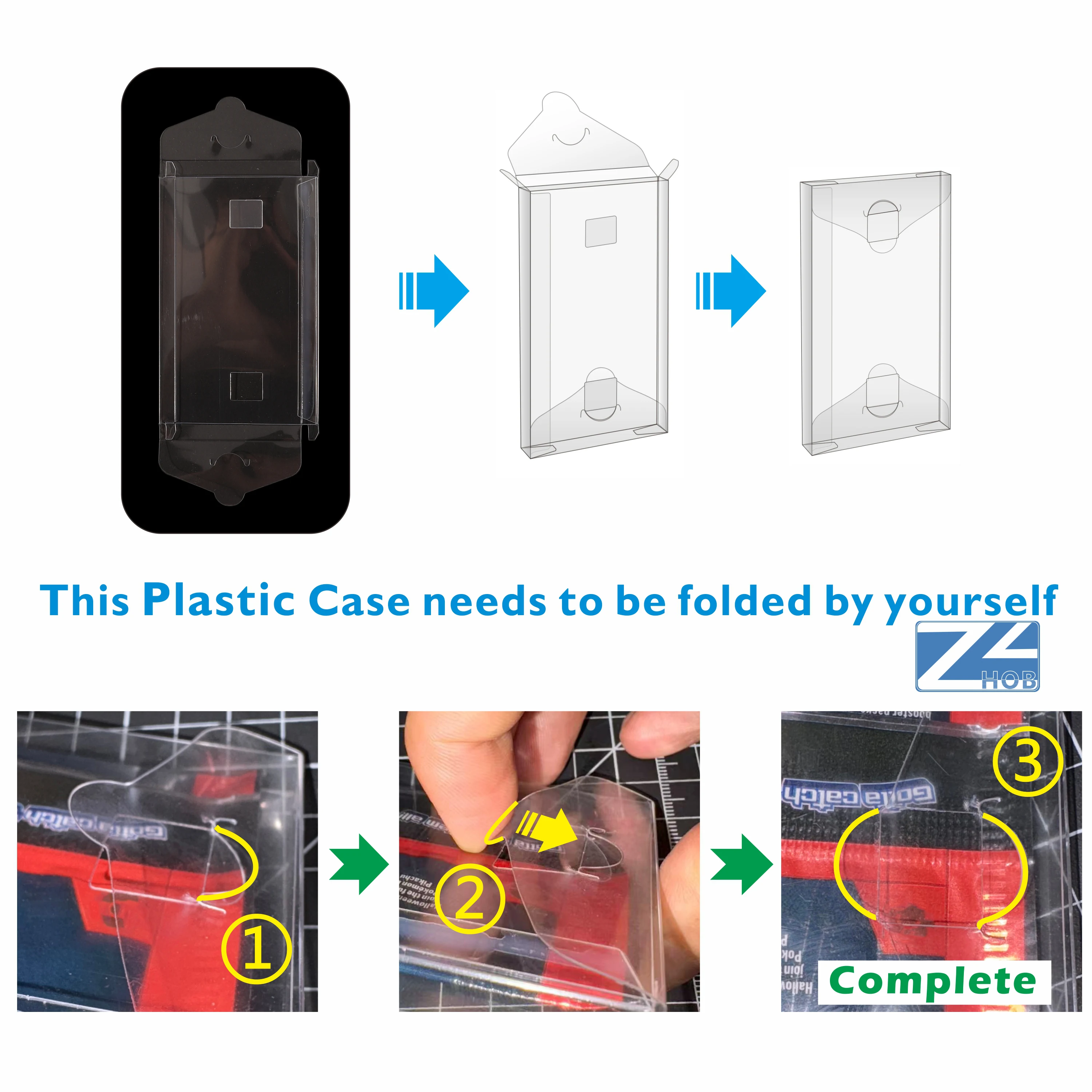 10PCS Plastic Folding Protector Cases for Trading Card Booster Pack(13.7cm/12.4cm)