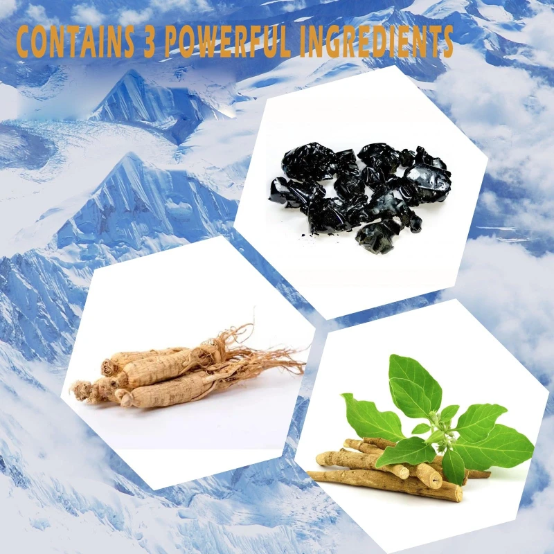 تحتوي كبسولات Shilajit على حمض رطبة طبيعي و85+ معادن، توورين، فيتامينات - الطاقة، المناعة، ودعم الصحة في الطاقة