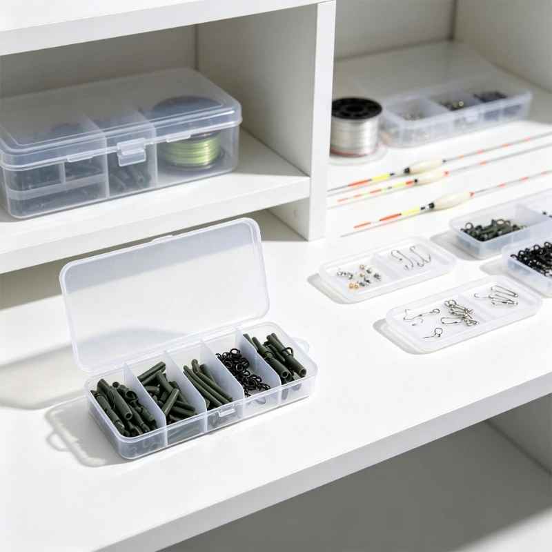 JOME Fishing Accessory Case for Tackle Preparation, with Separate Compartments Keep Small Items Distinct and Accessible During