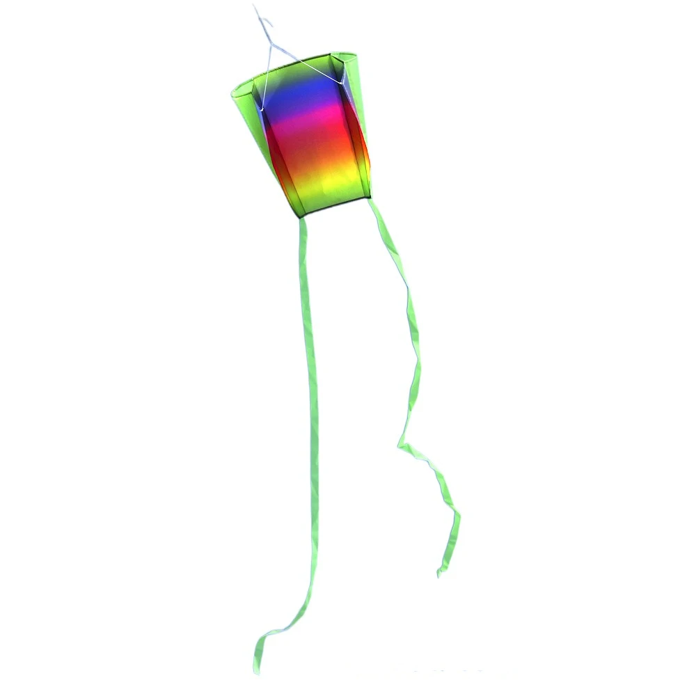 Nouveau Easy Fly arc-en-ciel parafoil cerf-volant Polyester Ripstop longue queue cerf-volant de poche bon volant avec ligne de cerf-volant volant cerf-volant jouets d'extérieur