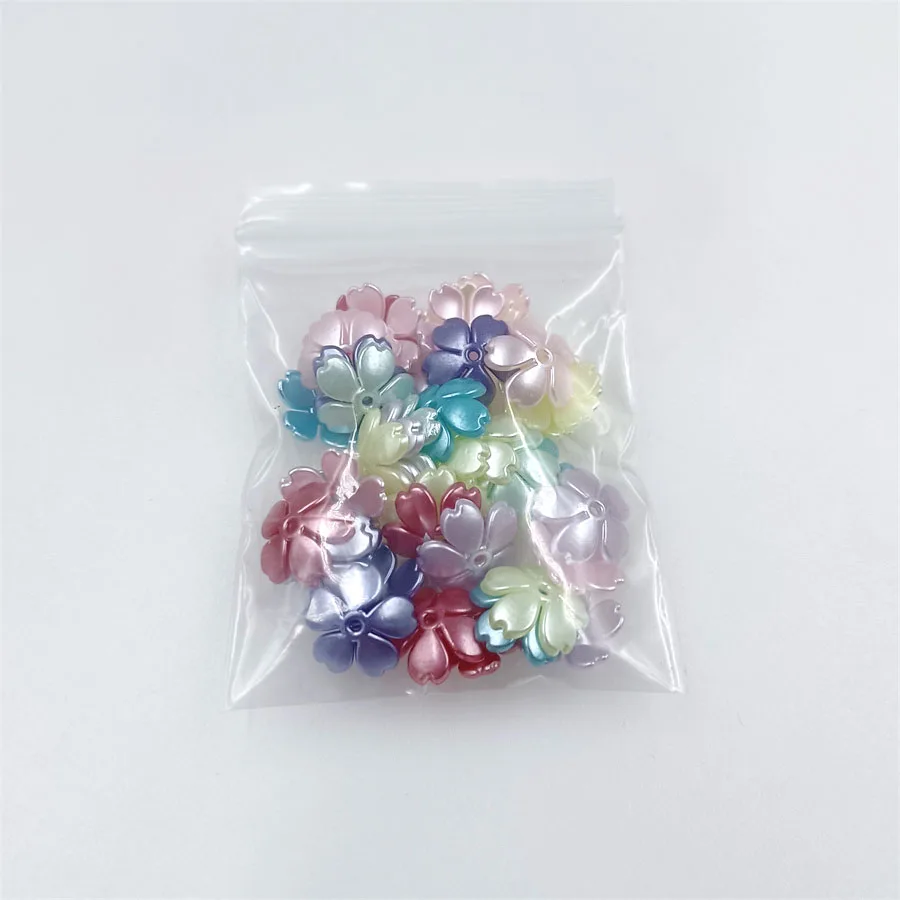 40Pcs/lot 14mm Acrylic Flower Torus Shape Spacer Beads DIY Jewelry Findings Headwear Hairpins Earrings Making For Jewelry Making