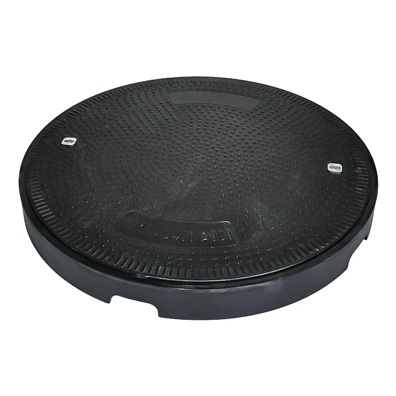 Couverture de regard en fibre SMC durable EN 124 C/O 900 mm, robuste, D400, imperméable, antidérapante, avec un design léger