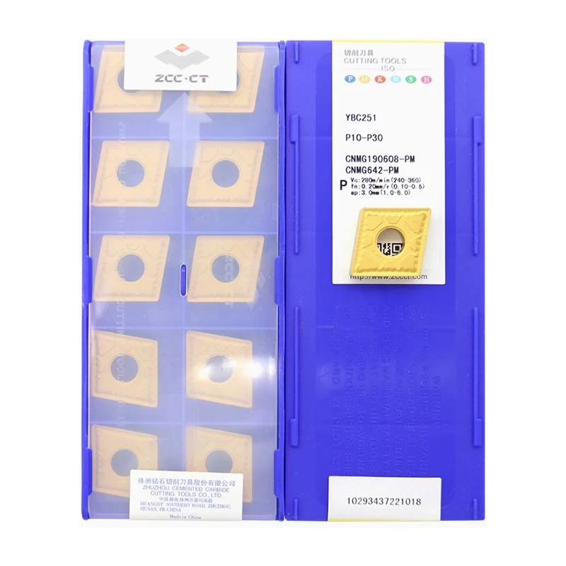 

Original ZCCCT turningtool CNMG190608-PM YBC151 YBC251 YBC351 YBC252 YBM251 YBD151 carbide insert for cutting tool