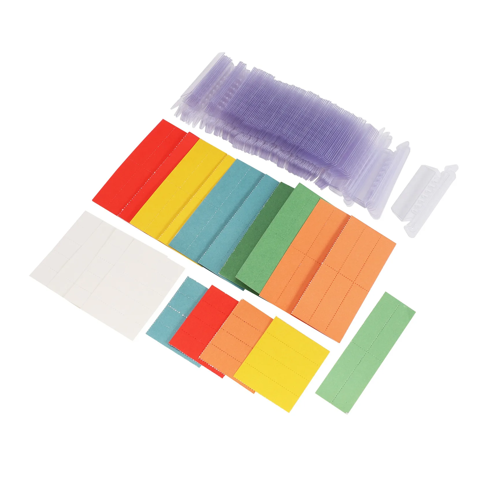 120 Sets File Document Tabs 2 Inch Hanging Folder Tabs and Multicolor Inserts for Quick Identification of Hanging Files