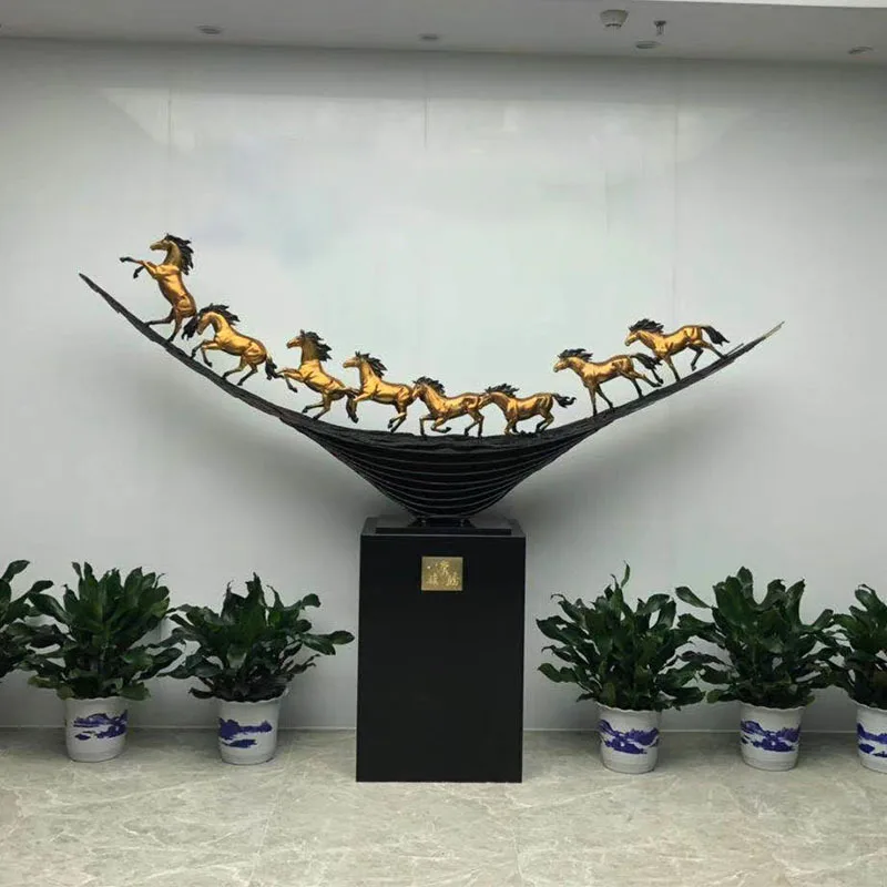 زخرفة باما البرونزية با يونيو Xiongfeng الحصان الفن مكتب فندق شركة افتتاح هدية