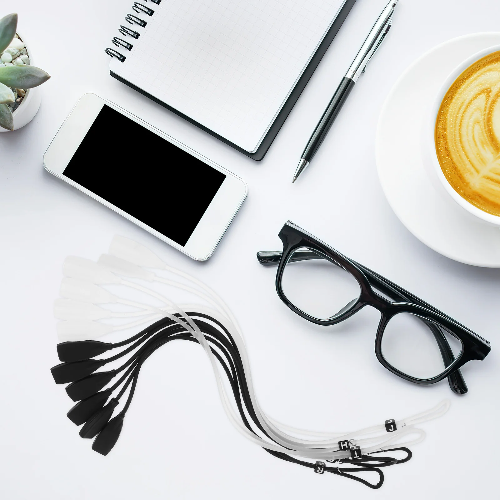 

6Pcs Eyeglass Cord Silicone Elastic Adjustable Floating Non Slip Glasses Straps Eyewear Lanyard Sports Glasses Accessory