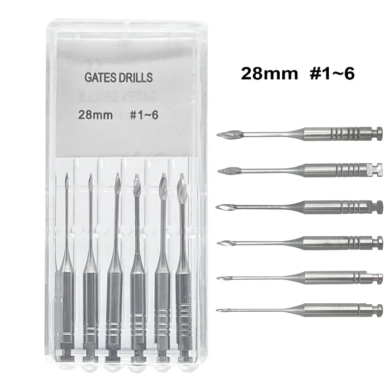 Tandheelkundige Endodontische Boorpoorten Glijden Peeso Reamers Roterende 32Mm/28Mm Motor Gebruiken Roestvrijstalen Endo-Bestanden #1-#6