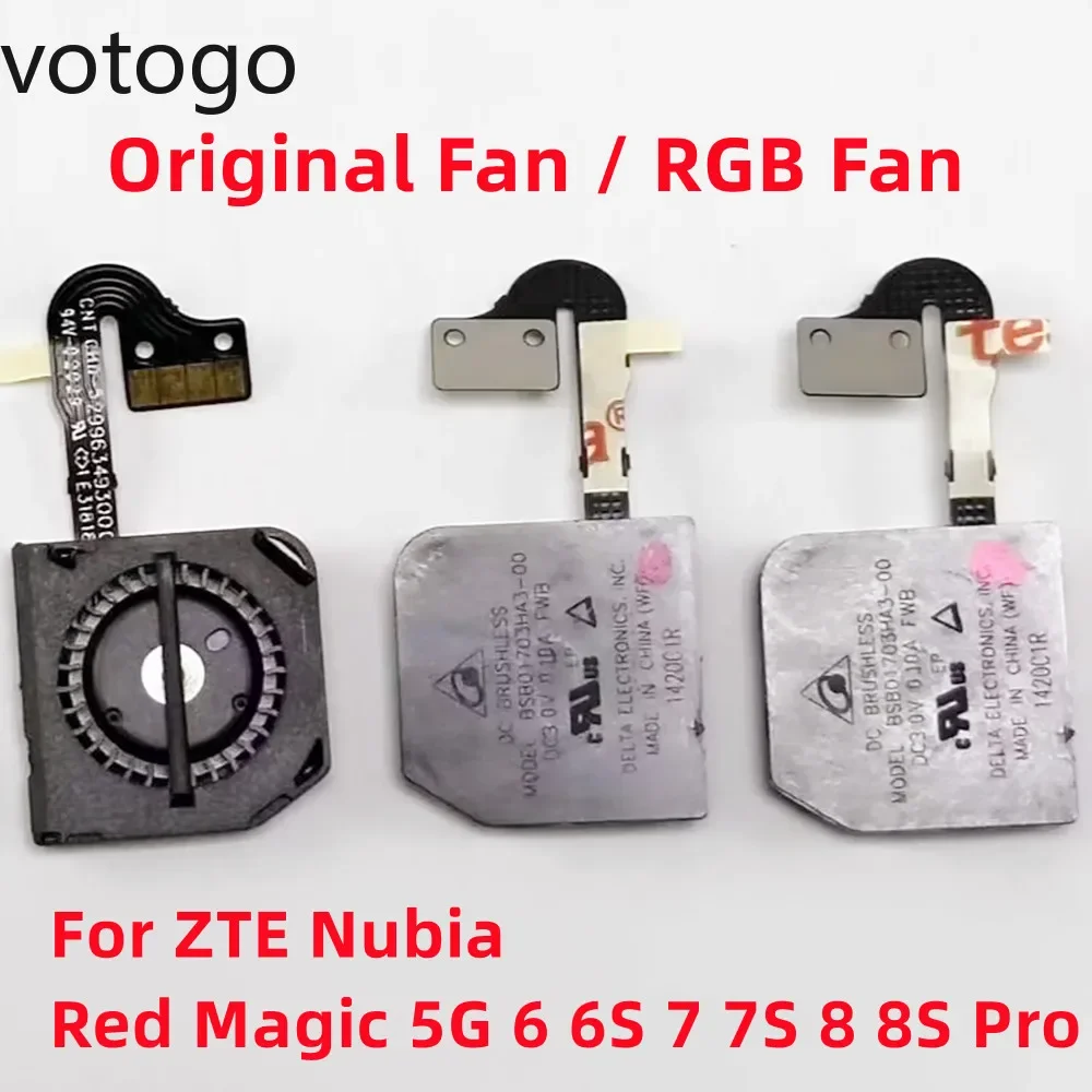 Original For ZTE Red Magic 5G 6 6S 7 7S 8 8S 9 Pro Plus Cooling Fan Built-in Radiator Heat Sink Internal RGB Light Fans Replace