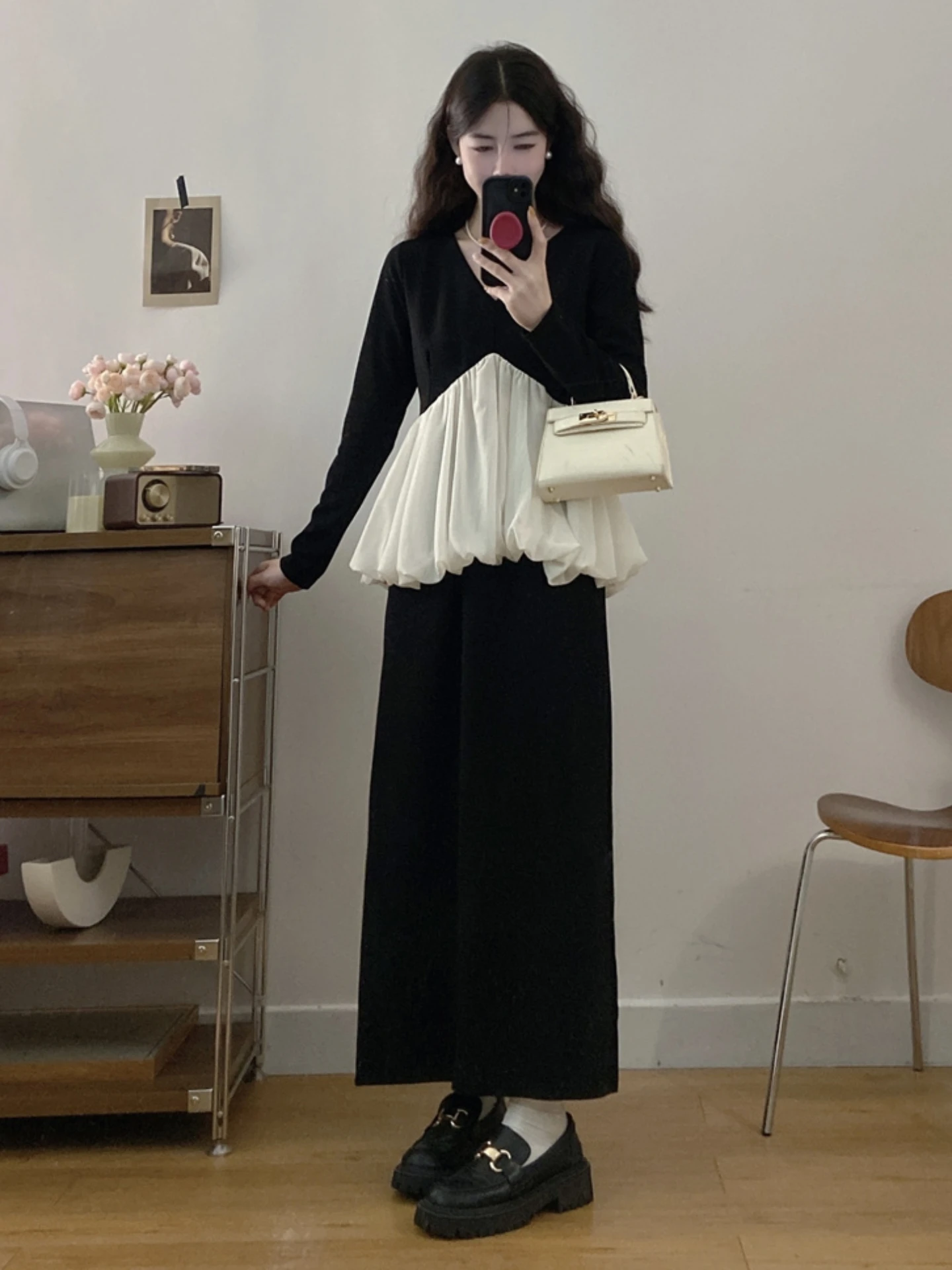 

Slimming plus Size Women's Summer Outfit Two-Piece Set Concealing Meat Reducing Anti-Aging Design Top Half-Skirt Ensemble