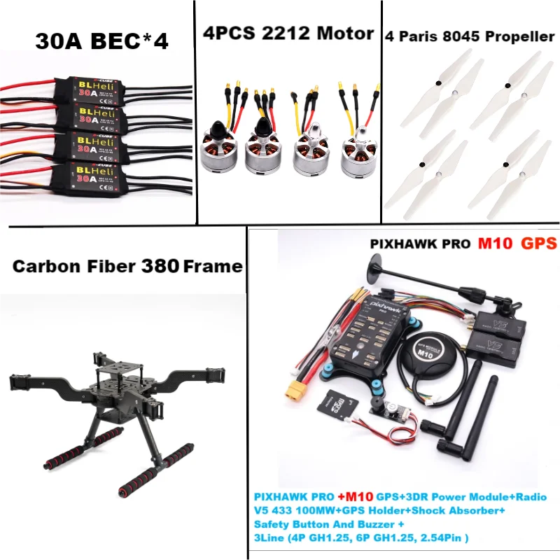 

RctoSky PIXHAWK PRO M10 Open source new smart drone FLY 380 MMpix quadrotor upturned rack