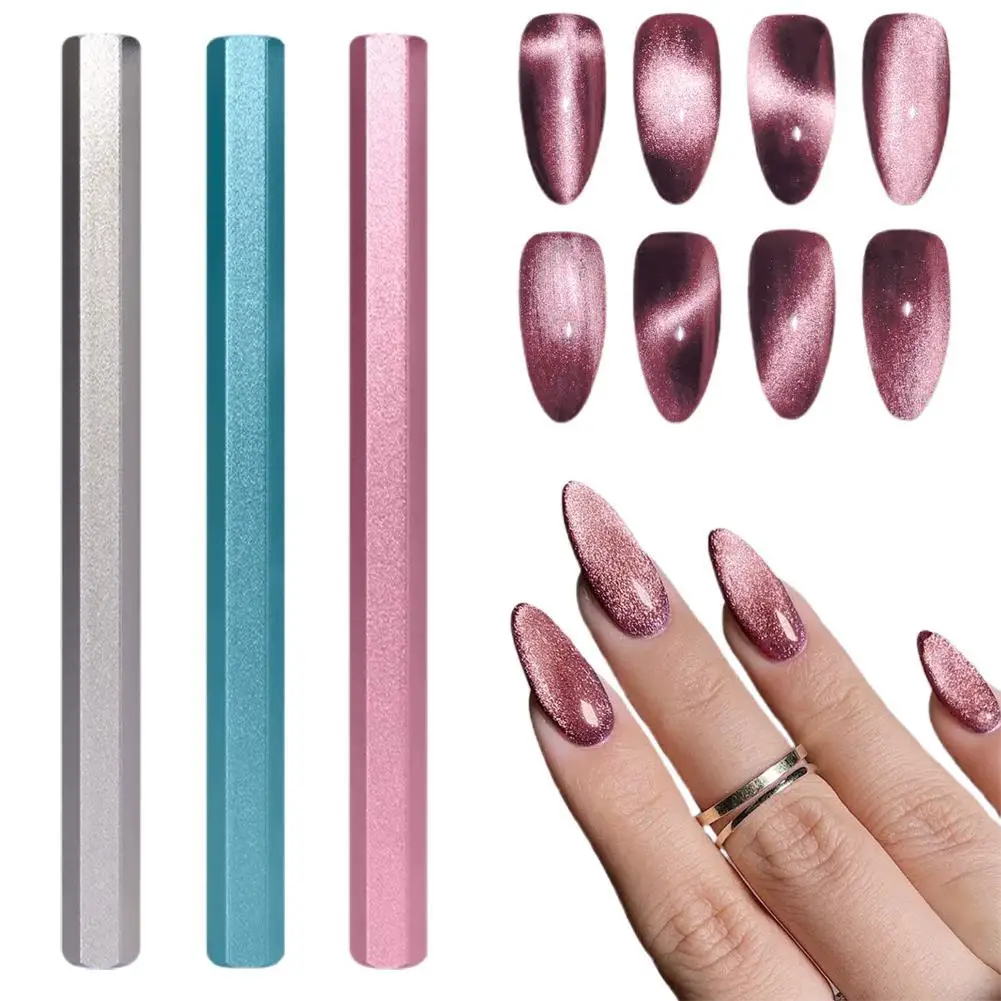 

Магнитный стик большого размера с шестигранной призмой, магнит для маникюра с эффектом кошачьего глаза, двусторонний магнит для гель-лака, инструменты для маникюра.