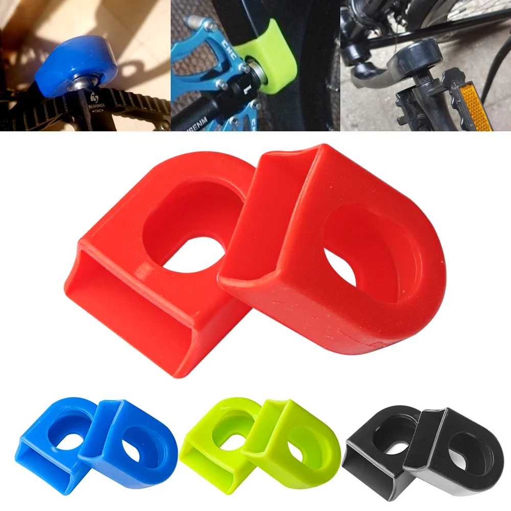 Bicycle Silicone Crank Cover Protector Silicone Sleeve Pedal Crankset Protective Case Mountain Road Bike Cycling MTB Accessories