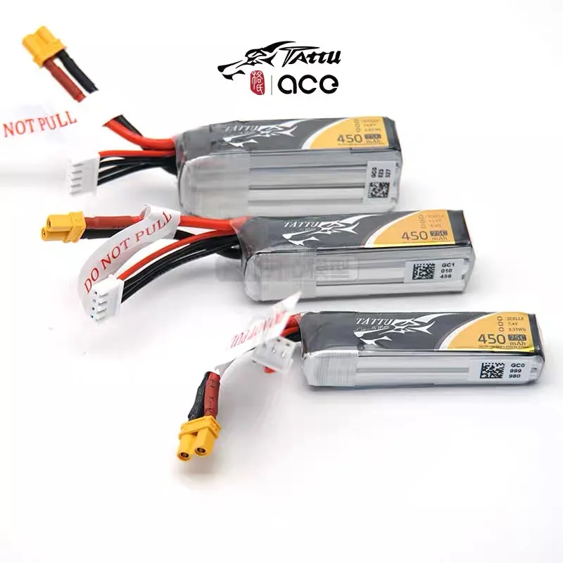 

Для TATTU ACE Series 2S 3S 4S литий-полимерный аккумулятор 450 650 850 мАч 75C с высоким разрядом для FPV дрона и модели RC