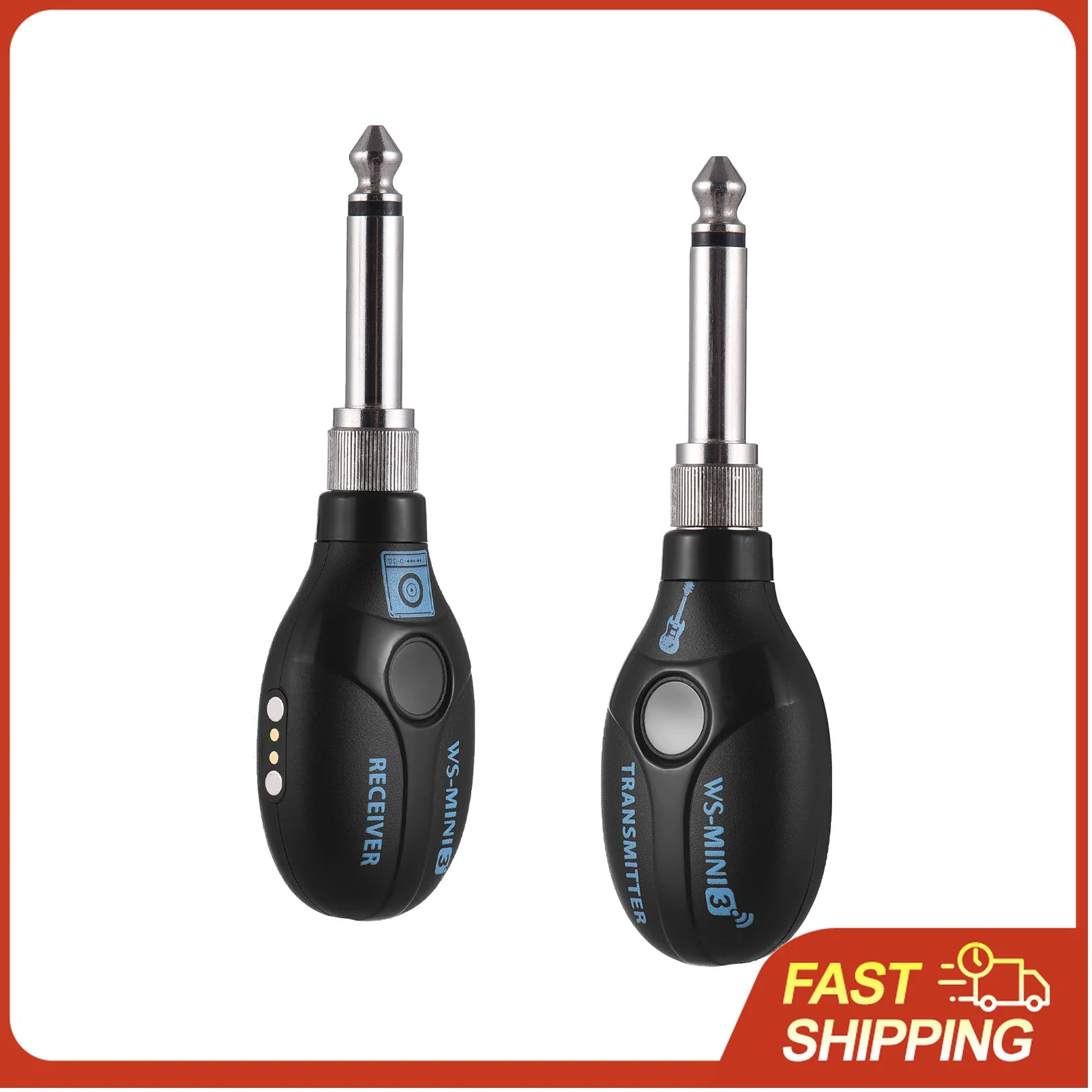 

Беспроводная гитарная система 2.4G: Комплект передатчик-приемник с зарядным отсеком, 4-канальная передача, Plug and Play