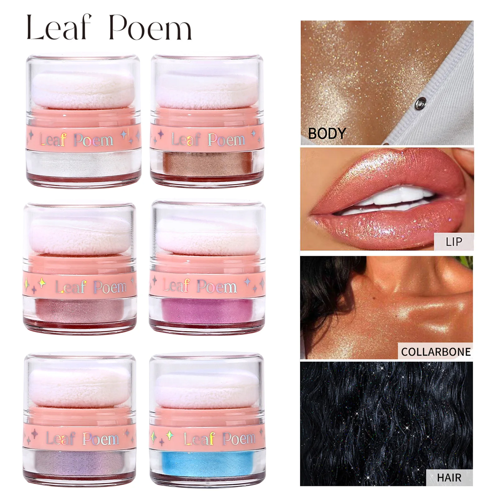 Paillettes nacrées, poudre Fine, adaptée aux cheveux/corps/visage, poudre de surbrillance, poudre de Blush, adaptée au Festival de musique, 1 pièce