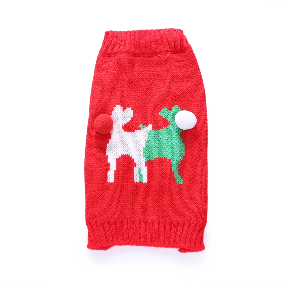 Christmas Dog Sweater Pet Knitting Warm Autumn Winter Clothing Geometric Patten Sweater Puppy Coat Clothes for Small Dogs