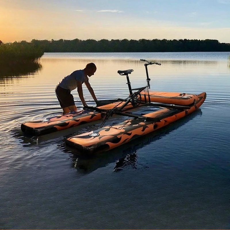 Space Outdoor Factory Direct Leisure Water Sports Products Inflatable Water Floating Pedal Bicycle