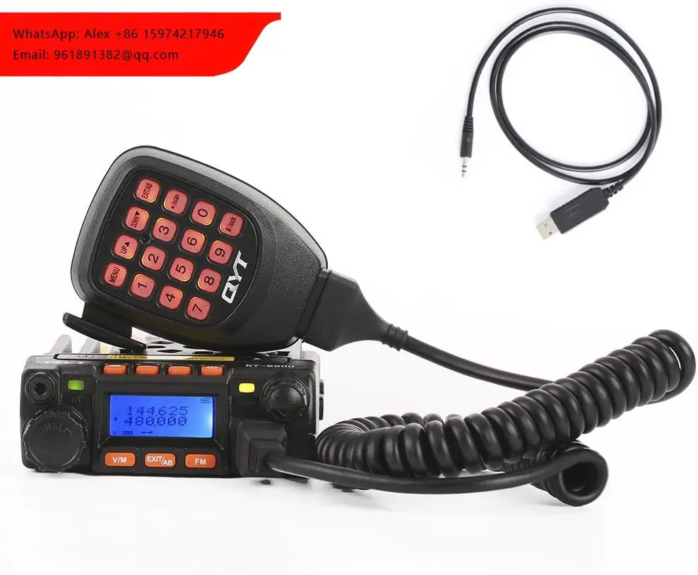 

QYT KT-8900 25W Dual Band 2m/70cm Mini Mobile Radio Car Transceiver With Cable