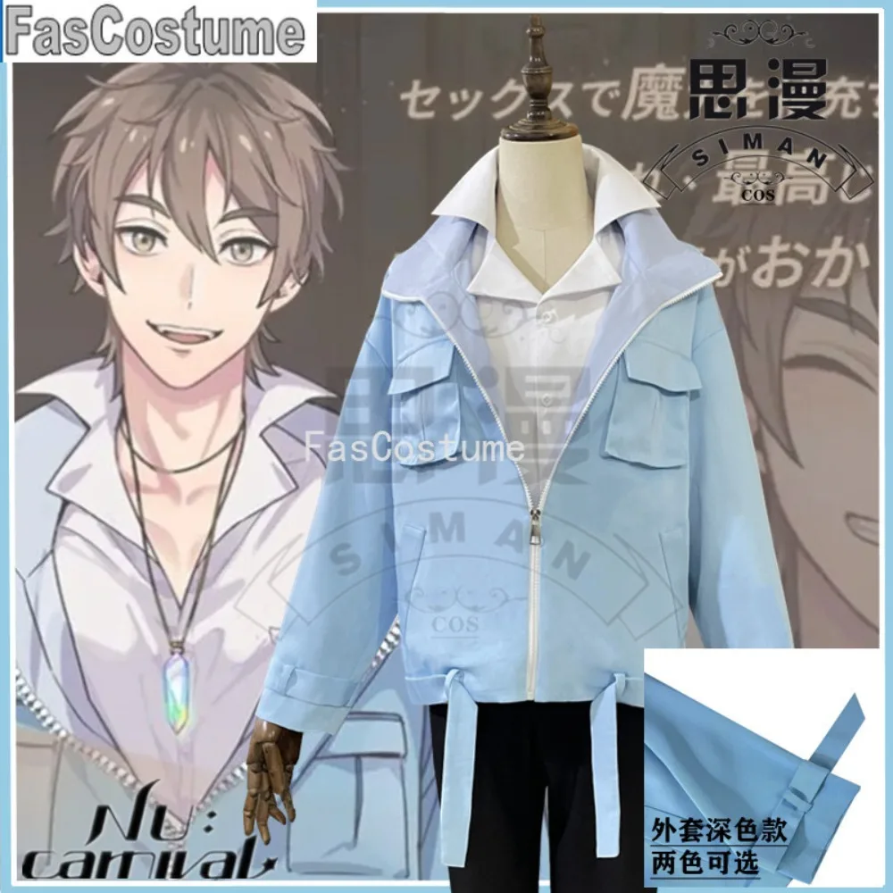 FasCostume Nu: Carnival Eiden Game Suit Cosplay Costume Cool Handsome Uniform Halloween Party Role Play Outfit Daily Clothing