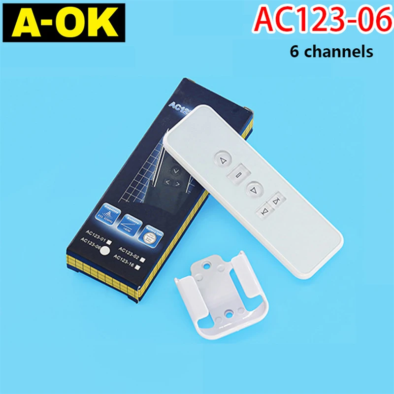 A-OK Elektrisch Gordijnaccessoire AC123-01-02-06-16 Draadloze Zender Afstandsbediening Smart Home