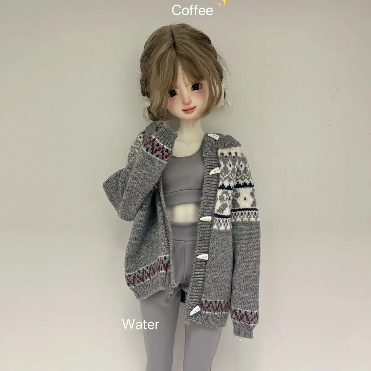 1/4 Vestiti per bambole per bambola Bjd da 45 cm Giacca maglione lavorato a maglia Top Girl Toys Dress Up Play House Accessori per bambole di moda, nessuna bambola