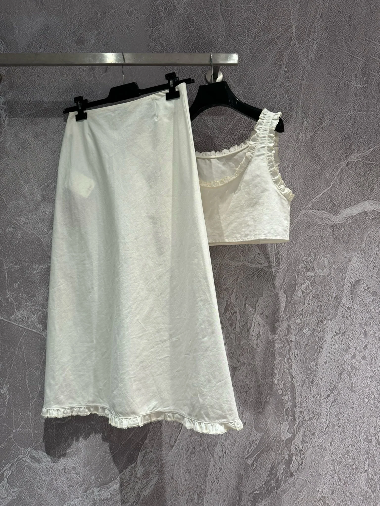 2024 New Lace Embroidered Skirt and Tank Top