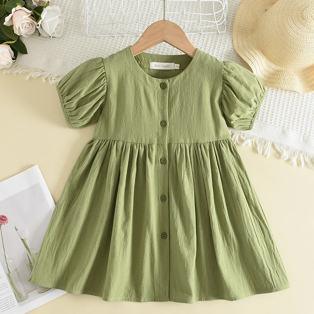 

Baby puffed-sleeve princess dress, fashionable short-sleeved dress, trendy girl summer dress, girl dress