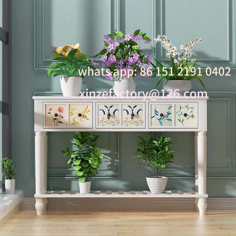 

Customizable kwiaty z litego drewna Półka balkonowa Szafka dekoracyjna na werandę od podłogi do sufitu Szafka ścienna