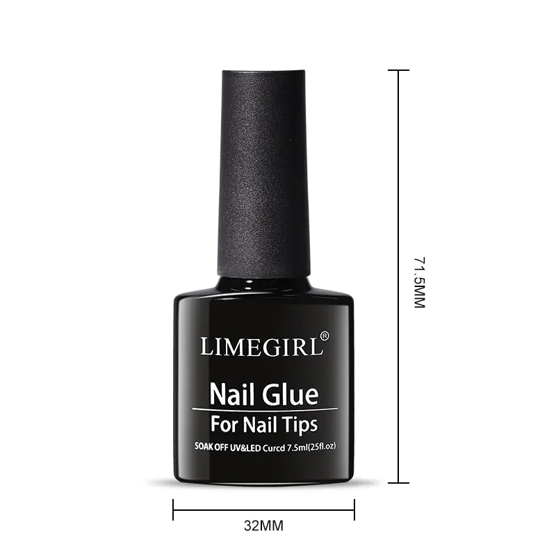 Limegirl-Gel de Cola para Unhas, Gel UV para Manicure Falsa, Gellac Híbrido, Multi-funções, Forte, 7,5 ml