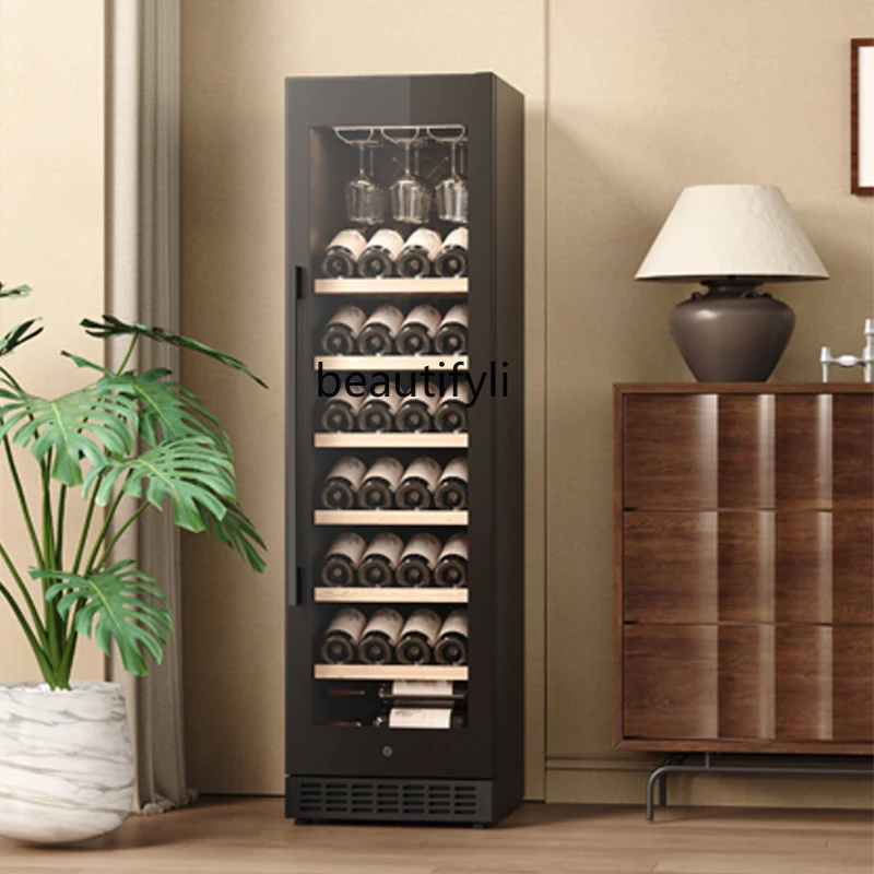 

Ultra-thin wine cabinet constant temperature wine cabinet household ice bar embedded small tea beverage wine refrigeration