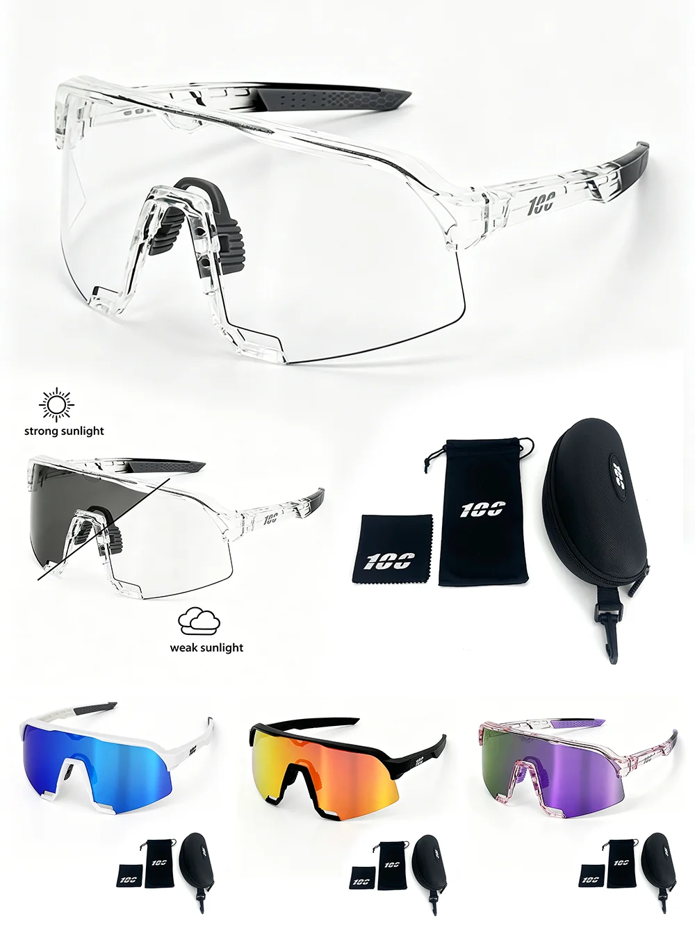 AliExpress Cycling Glasses Photochromic  Sports Running Sunglasses Outdoor Hiking Drive Bicycle Glasses Road MTB Sunglasses