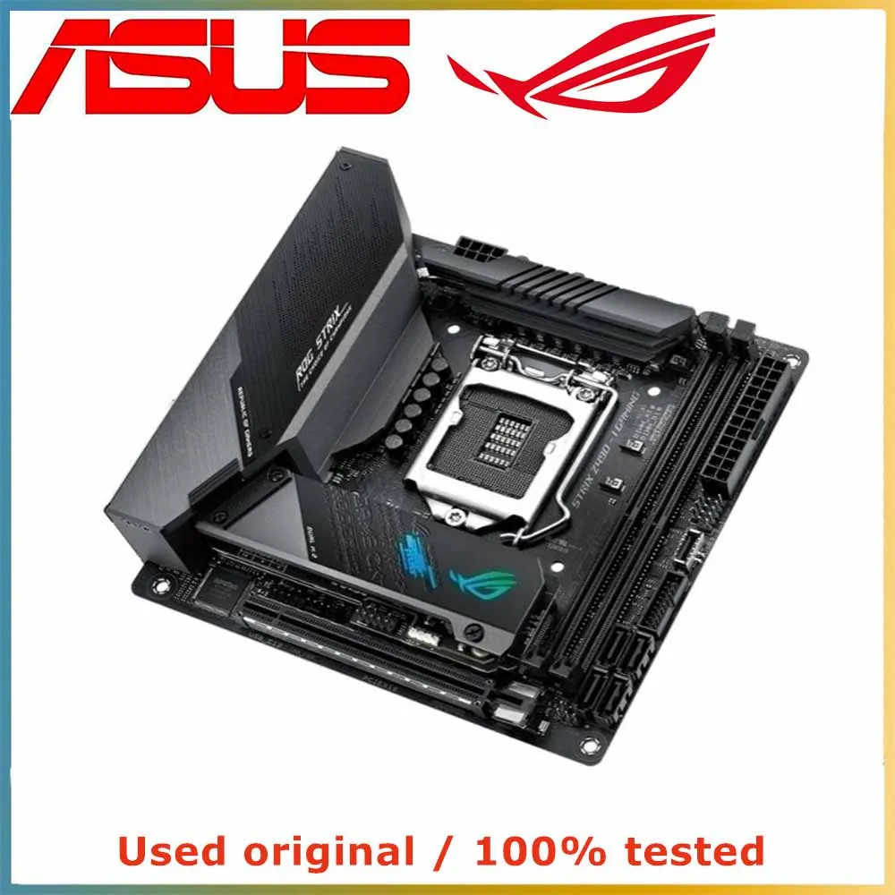 Imagem -04 - Asus-rog Strix Z490i Gaming Motherboard Computador Lga 1200 Ddr4 64g Mainboard Desktop Intel Z490