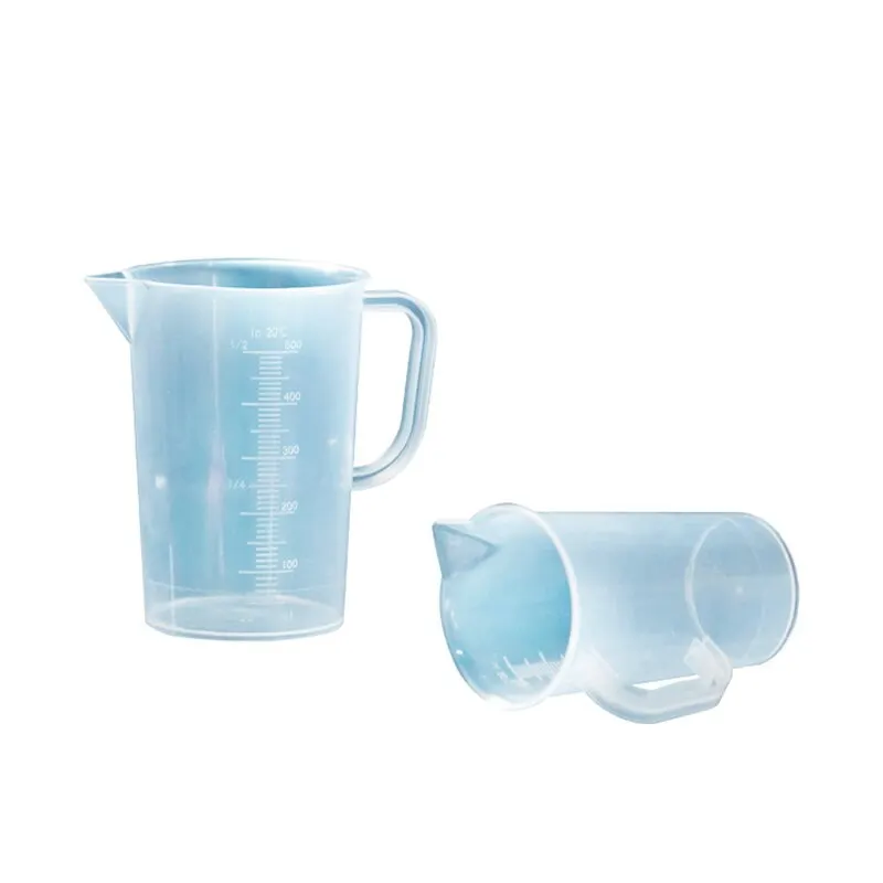 Laboratory Tool Plastic Measuring Cup 500ml Large Cylinder Graduated Measuring Container With Handle And Pour Spout