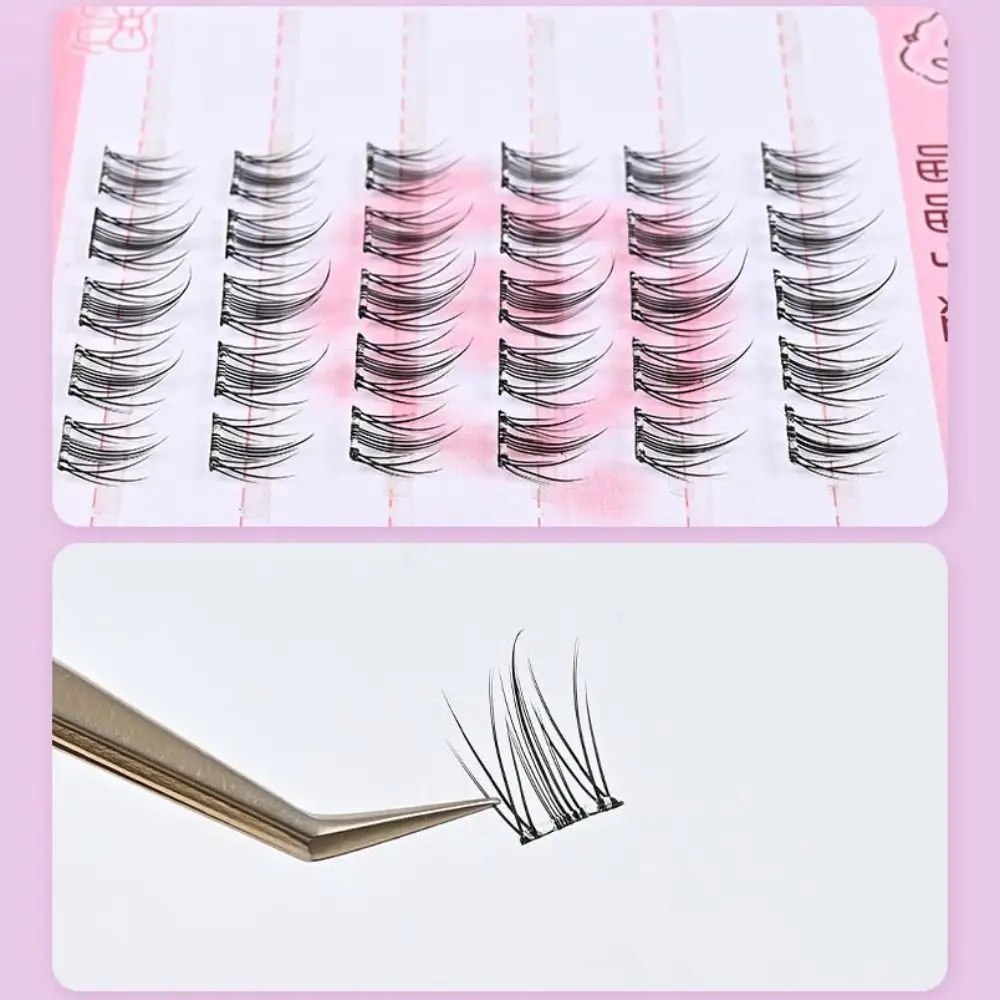 مع شرائط الغراء هلام ثلاثية الأبعاد الرموش الصناعية أنيمي تأثيري أنماط متعددة مانغا جلدة الغراء الحرة لتقوم بها بنفسك القط قزم الرموش فتاة